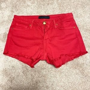 RARE Juicy Couture Red Denim Shorts